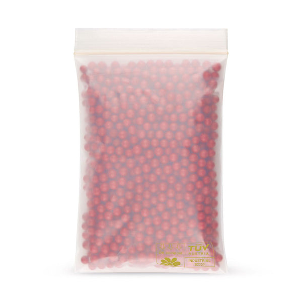 Sachet zip biodégradable sans bandes d'écriture PLA 50 µm — vue principale directement du fabricant Elke Plastic