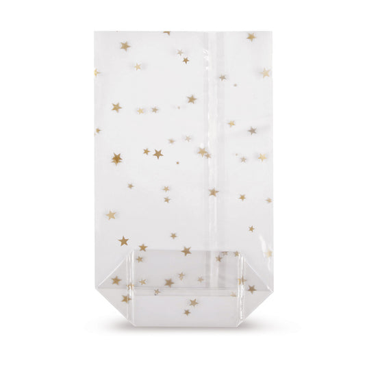 Sachet à fond croisé avec soudure et impression recto-verso étoile de Noël 30 µm — vue principale directement du fabricant Elke Plastic