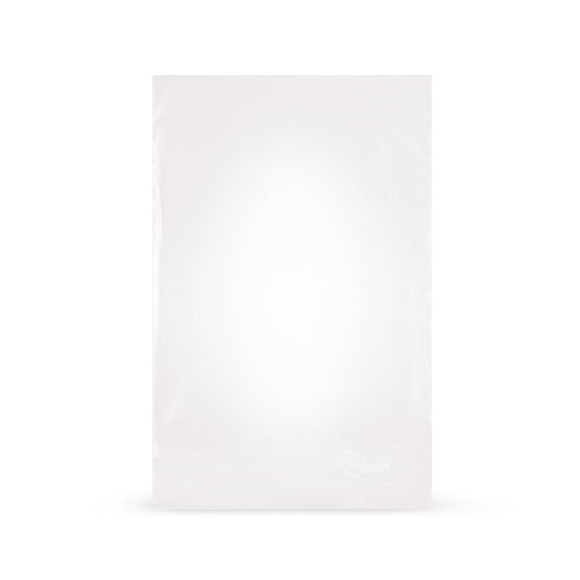 Sachets plats rLDPE avec part de matière recyclée 50 µm — vue principale du sachet avec part de matière recyclée d'Elke Plastic