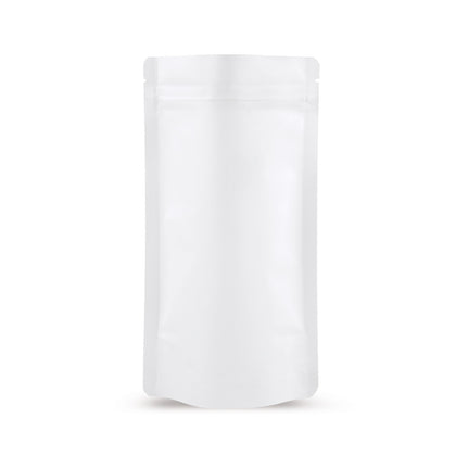 Sachet doypack blanc mat — vue principale directement du fabricant Elke Plastic