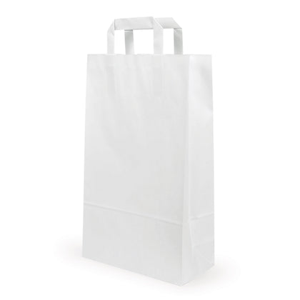 Sac papier kraft blanc — vue principale directement du fabricant Elke Plastic