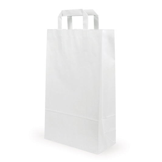 Sac papier kraft blanc — vue principale directement du fabricant Elke Plastic