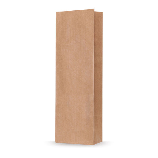 Sachet à fond plat papier kraft naturel — vue principale directement du fabricant Elke Plastic