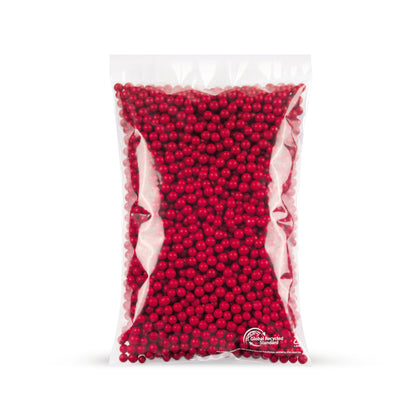 Sachet plat rLDPE avec part de matière recyclée 50 µm — vue détaillée dans une application d'emballage typique avec exemple de contenu