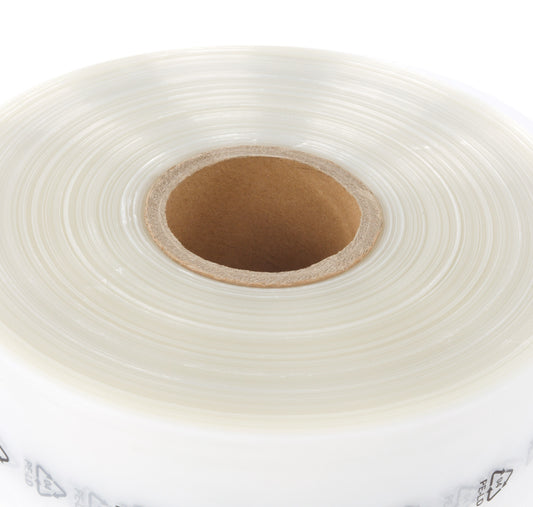 Gaine plastique 50 µm — vue détaillée du matériau et de l'épaisseur du film en coupe
