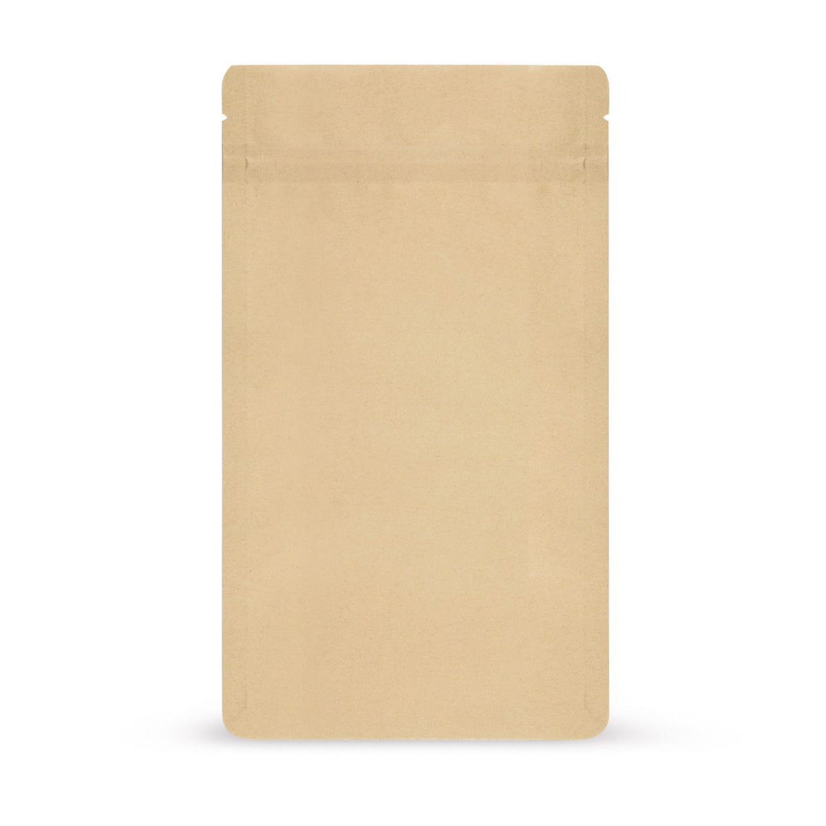 Sachet doypack papier kraft en matériaux biodégradables — vue principale du sachet avec aspect papier kraft d'Elke Plastic