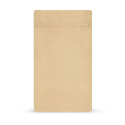 Sachet doypack papier kraft en matériaux biodégradables — vue principale du sachet avec aspect papier kraft d'Elke Plastic