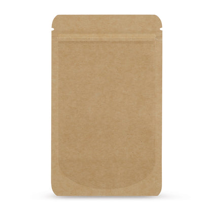 Sachet doypack papier kraft — vue principale du sachet avec aspect papier kraft d'Elke Plastic
