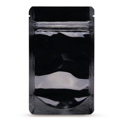 Sachet doypack noir — vue principale directement du fabricant Elke Plastic