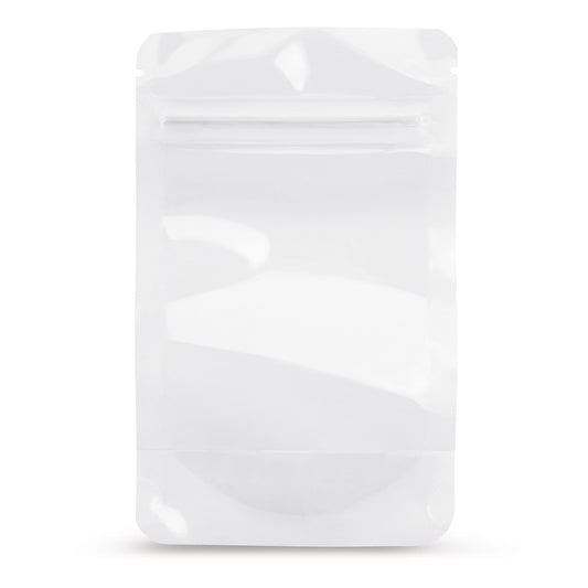 Sachet doypack transparent OPP — vue détaillée du matériau OPP et de l'épaisseur du film