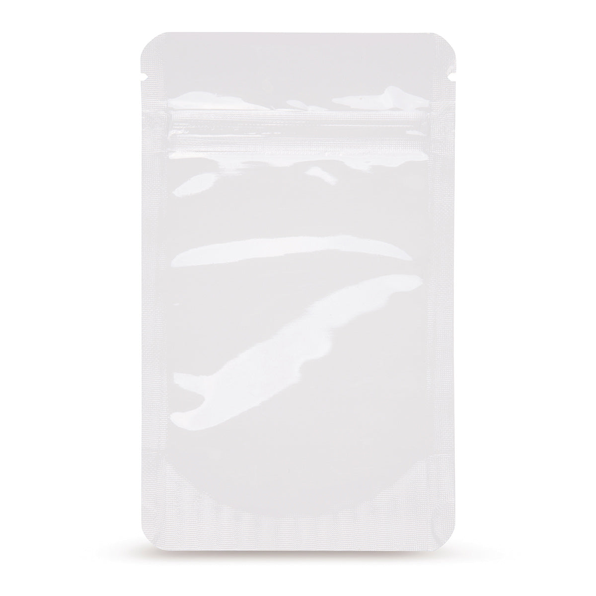Sachet doypack blanc — vue principale directement du fabricant Elke Plastic