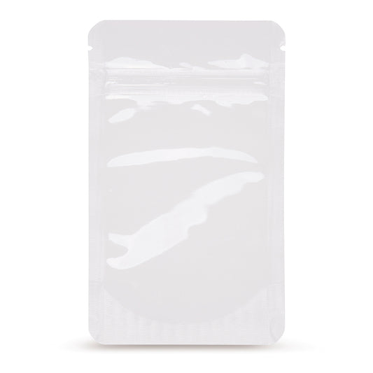 Sachet doypack blanc — vue principale directement du fabricant Elke Plastic